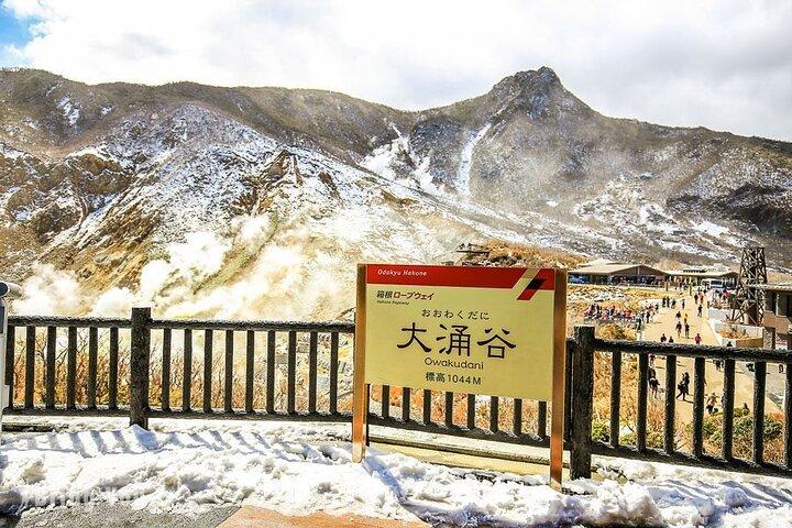 富士山箱根神社、大涌谷英語バスツアーまたは少人数