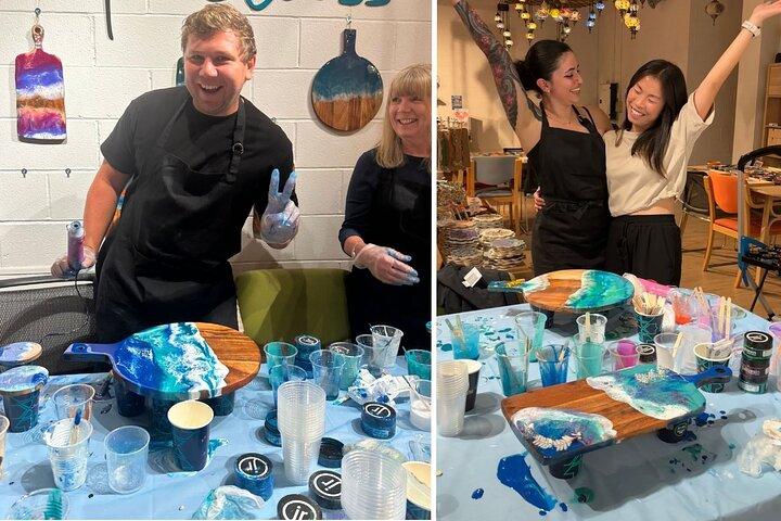 Resin Art Classes Melbourne: Cheeseboards & Coasters