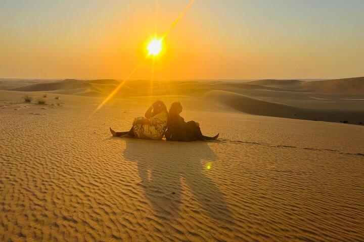 Safari privé dans le désert au coucher du soleil à Abu Dhabi avec embarquement de sable