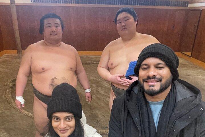 椅子席保証相撲練習+写真+文化オプション