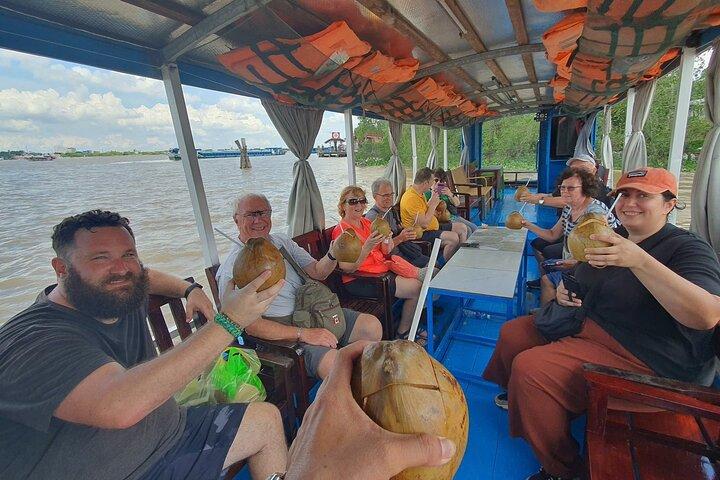 Delta do Mekong 4 Ilhas, TukTuk, Barco, Experimente o bolo Khot Cozinha local