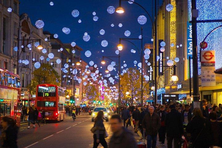 Visite des illuminations et bouchées de Noël à Londres