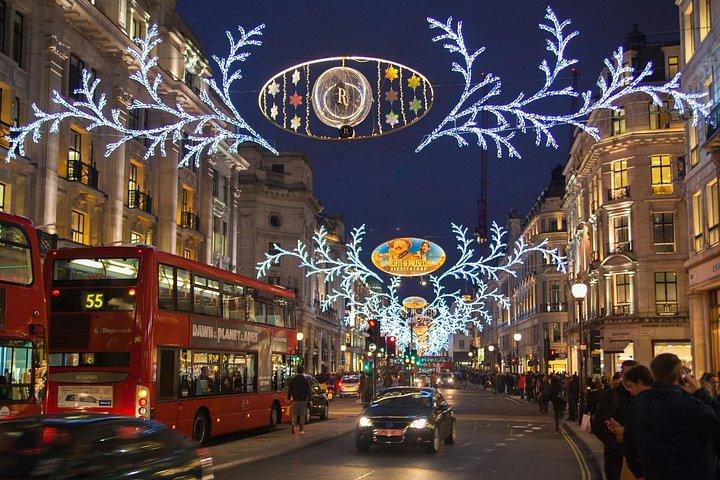 Visite des illuminations et bouchées de Noël à Londres