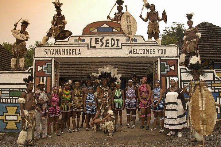 Lion Safari & Lesedi Cultural Village Tour from Johannesburg