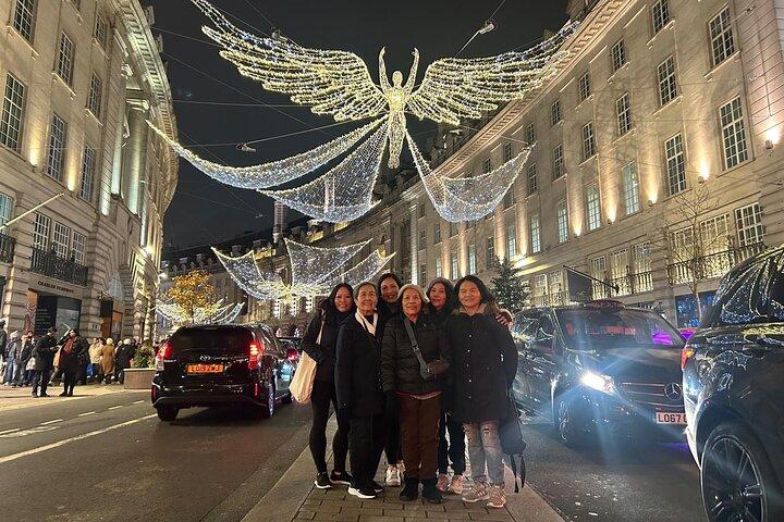 Excursion privée en taxi noir aux lumières de Noël de Londres avec prise en charge à l'hôtel