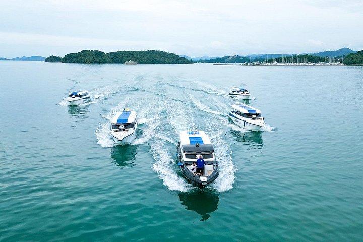 プーケット ジェームズ・ボンド島とプアンガ湾のカヌーボート（スピードボート）