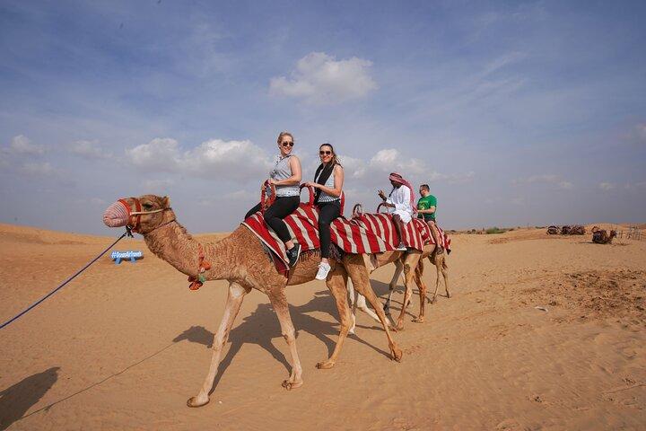Abu Dhabi : Morgendliche Wüstensafari mit Kamelen und Sandboarding