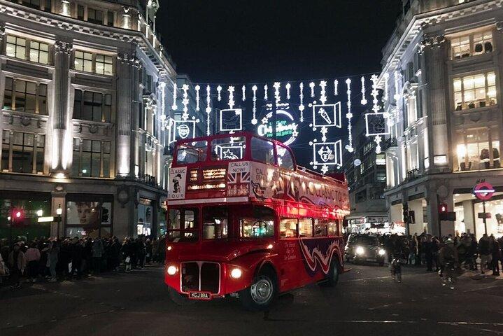 Vintage Top Deck London Christmas Lights Tour