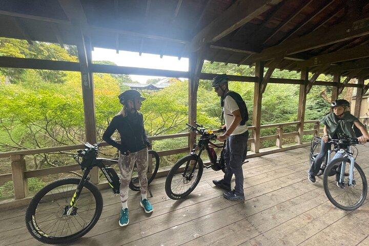 Recorrido en bicicleta eléctrica por Fushimi Inari y Gion por Kioto (recogida en el hotel incluida)