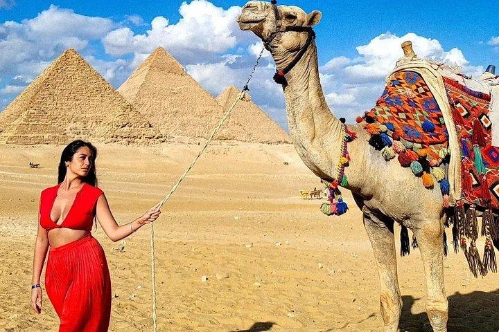 Pyramides VIP de Gizeh, Sphinx, Déjeuner, Balade à dos de chameau et pyramide intérieure