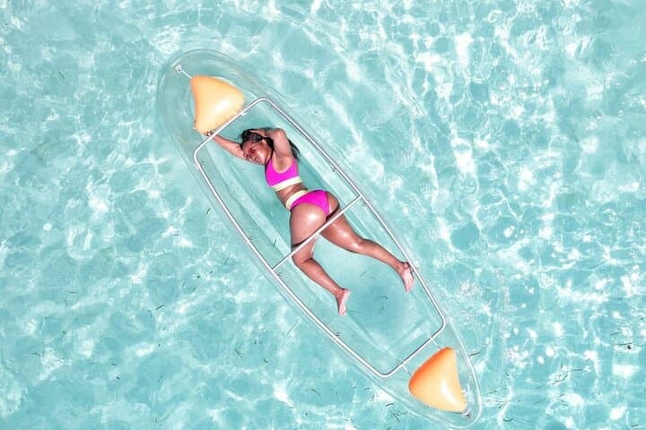 Zanzibar:Transparent heart or regular Kayak and Drone with Pickup