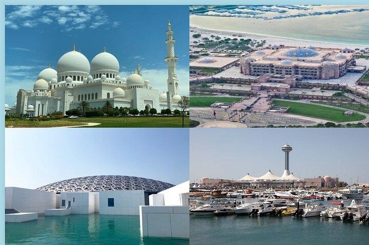 Visite privée de Dubaï à Abu Dhabi avec la Grande Mosquée et le Louvre