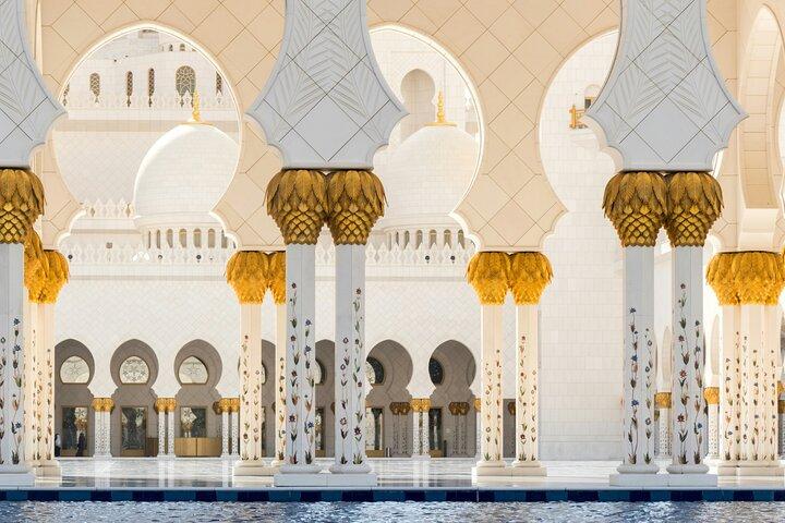 Visite privée de Dubaï à Abu Dhabi avec la Grande Mosquée et le Louvre