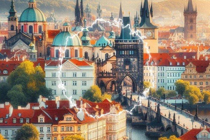 Outdoor-Team-Fluchtspiel zu einem magischen Thema in Prag