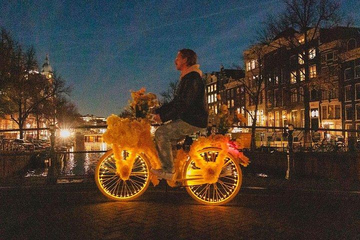 アムステルダム・ライトフェスティバル・シティバイクツアー（ガイド付き）
