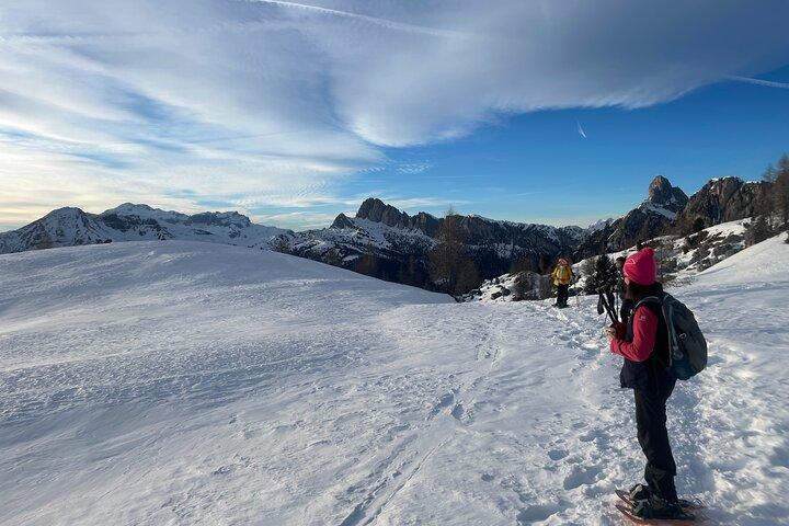 Excursión guiada con raquetas de nieve en los Dolomitas desde Belluno