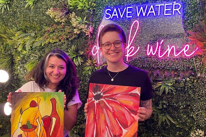 Experiencia de pintura y vino en Piazza Navona