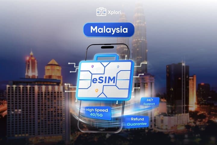 Malaysia eSIM (1 to 30 days. Up to 60GB of Data)