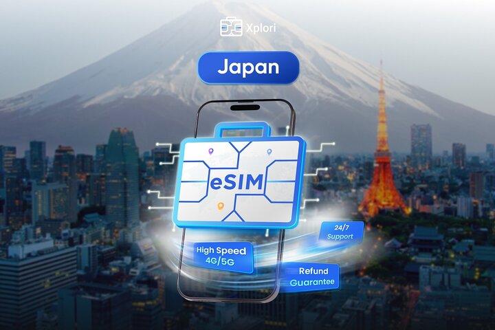 Japão eSIM | Pacote de dados diário/total | Plano de até 30 dias | Código QR
