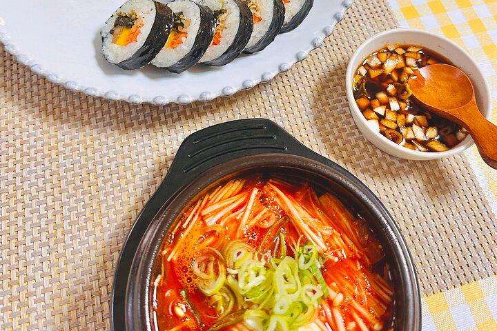 ビーガン韓国料理教室：キンパ、スンドゥブチゲなど