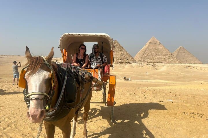 The Great Egyptian Museum and Giza Pyramids and Sphinx
