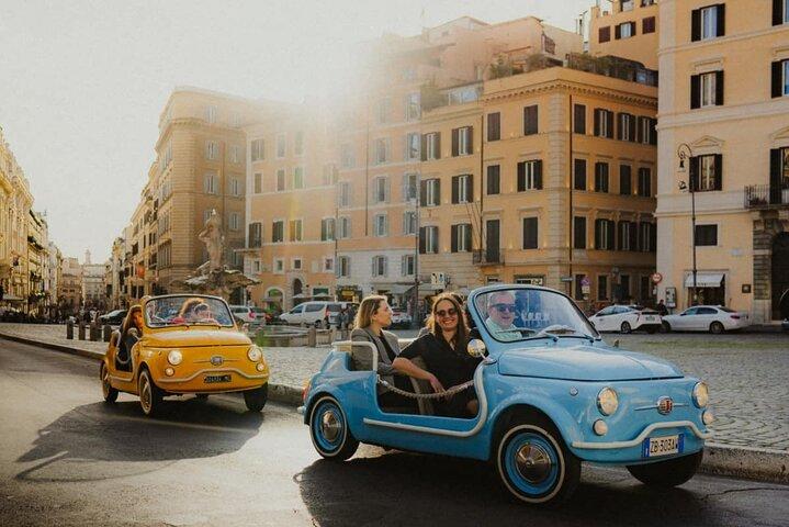 Visite privée de La Dolce Roma en Fiat électrique ou voiturette de golf