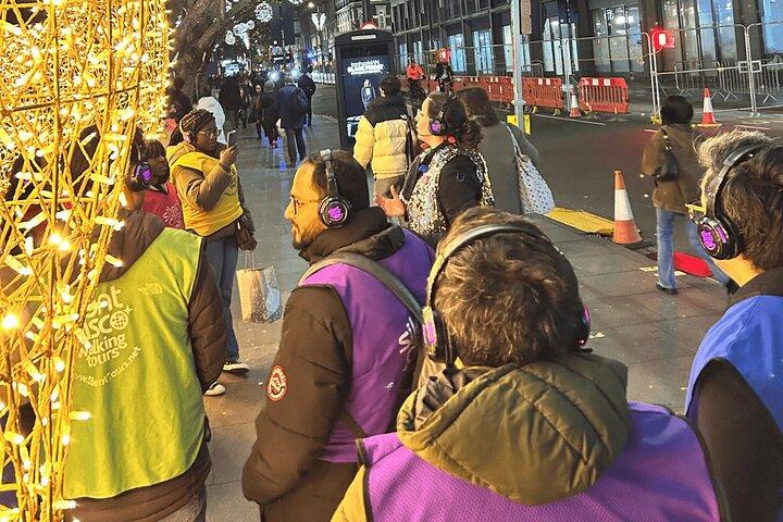 クリスマス音楽付きロンドンクリスマスライトガイドツアー