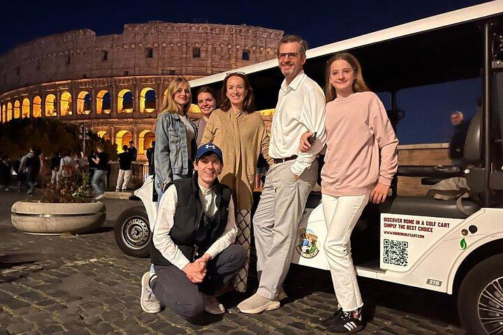 Roma 2 horas Tour noturno de carrinho de golfe com Hotel Pickup