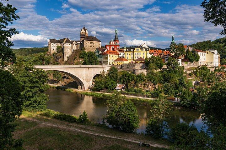 Stad Karlovy Vary Unesco och Loket Castle Heldags privat tur