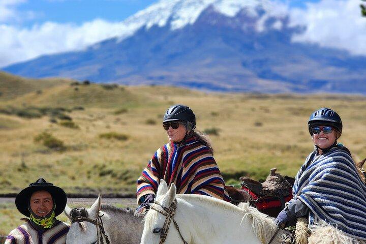 Paseo a caballo por el Parque Nacional Cotopaxi privado para principiantes