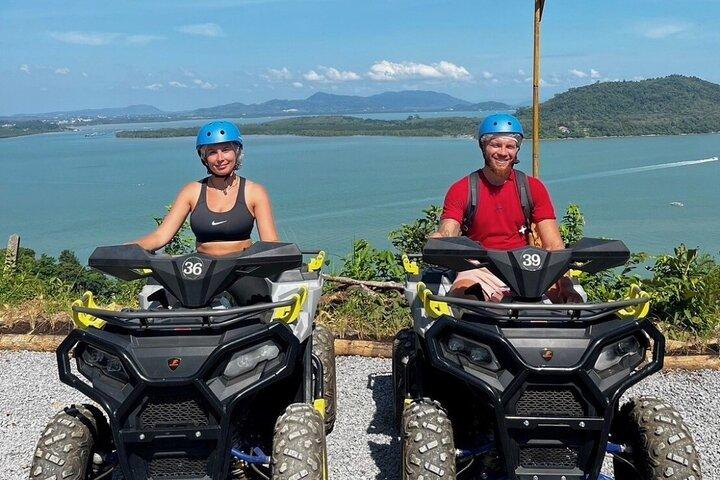 VTT extrême, tyrolienne dans la jungle avec points de vue secrets à Phuket
