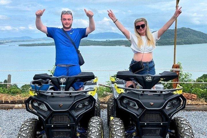 極上のATV、プーケットに秘密のビューポイントを持つジャングルジップライン
