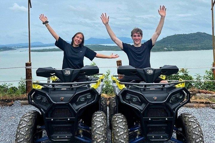 極上のATV、プーケットに秘密のビューポイントを持つジャングルジップライン