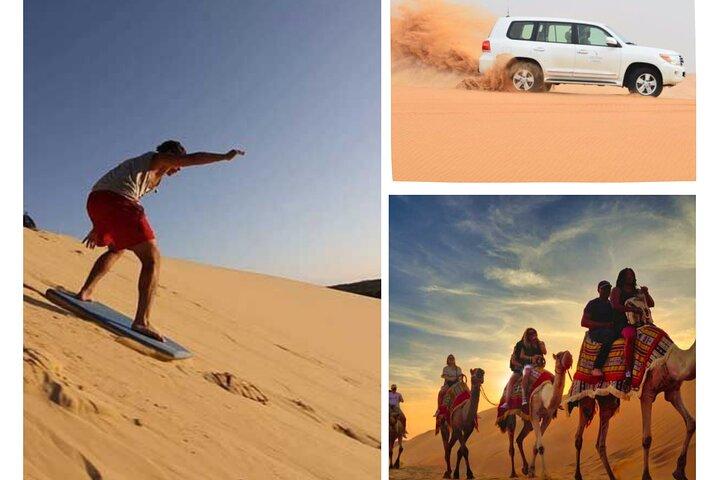 Desert Dune Bashing, Camel Ride, Sandboarding & Mar Interior.