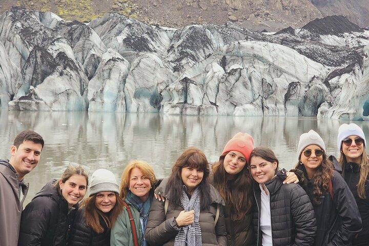 Tour privado de un día guiado por la costa sur con paseo por el glaciar