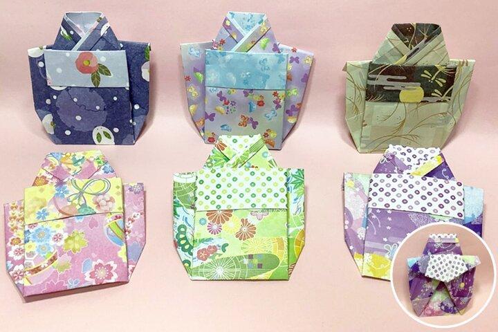 大阪で折り紙で作る日本のミニチュア着物