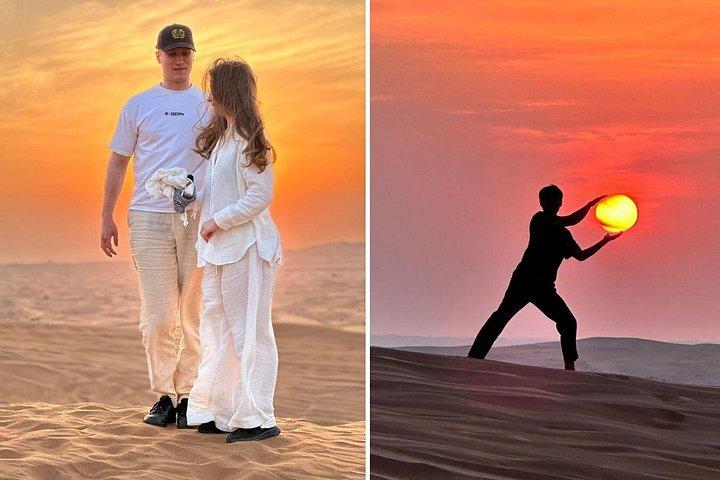 Dubai Private Romantic Desert Dinner with Camel Ride Dune Bashing