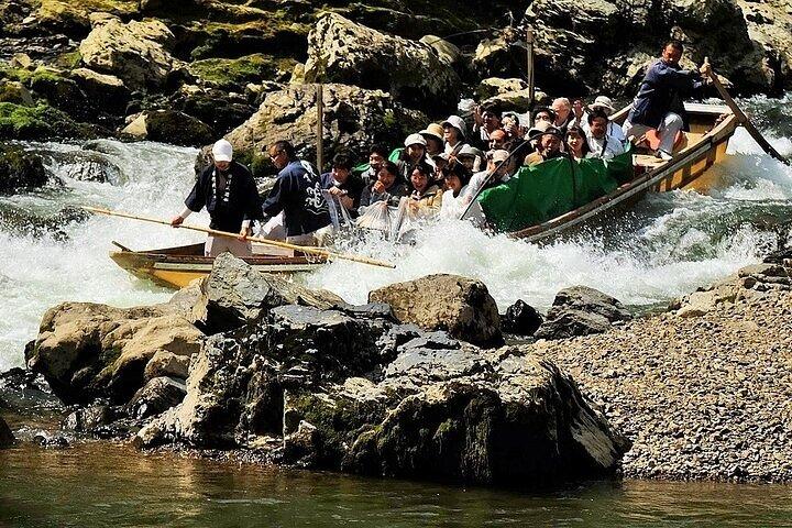 Kyoto Hozugawa River Boat Sagano Romantic Train Tour