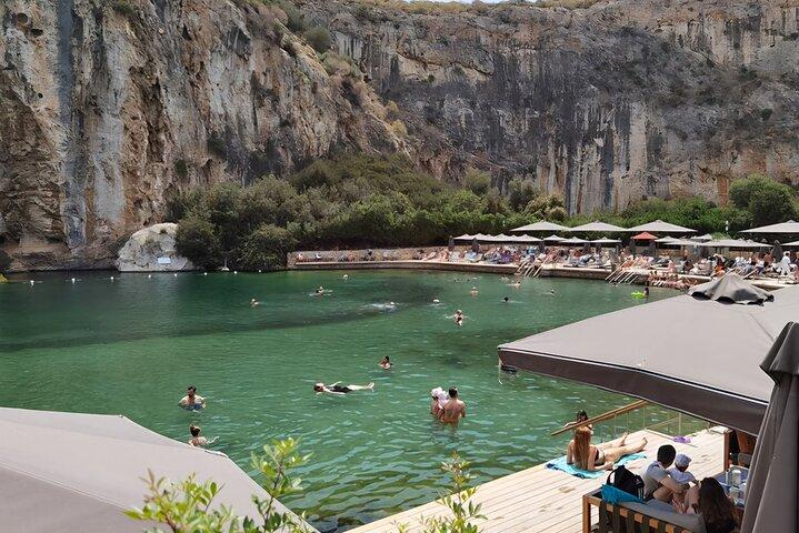 Lac Vouliagmeni Spa thermal et Temple De Poséidon Tour