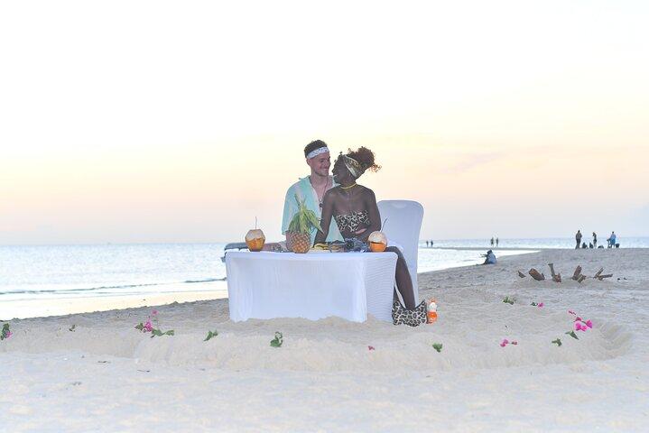 Privédiner op Sandbank in Zanzibar