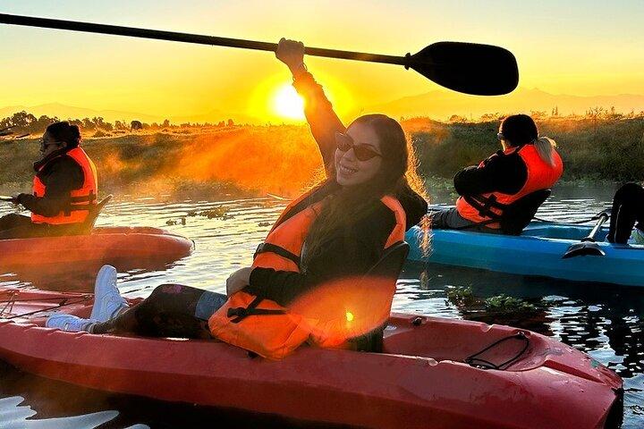 Solopgang i Xochimilco på KAYAK