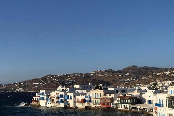 Excursion privée d'une demi-journée sur l'île de Mykonos avec ramassage