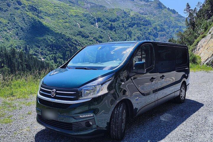 Privétransfer van Luzern naar de luchthaven van Zürich (per groep, 1–8 personen)