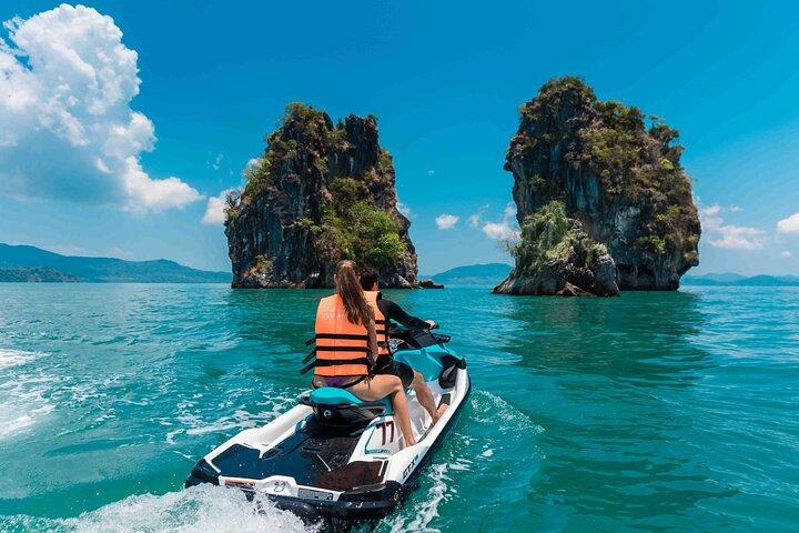 Jetski-tur på 4 timer og 50 km til 6 Phuket-øer