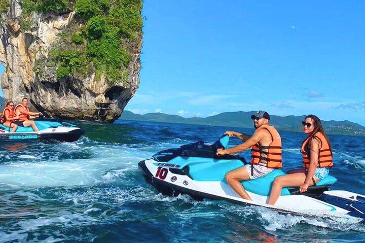 Jetski-tur på 4 timer og 50 km til 6 Phuket-øer