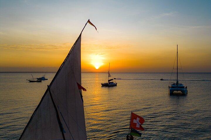 Exclusivité privée d'une journée Dhow voile et tuba Mnemba banc de sable