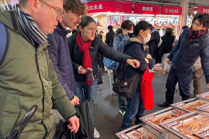 金沢の味覚（近江町市場とひがし茶屋での試食）