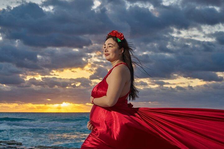 Flying dress photoshoot cancun