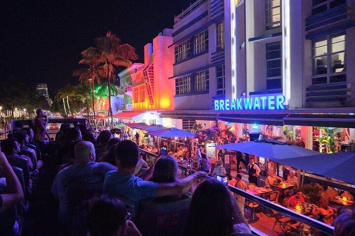 Miami : Tour nocturno turístico en autobús con guía en vivo