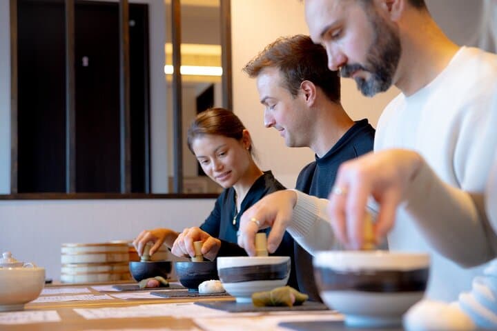 Matcha Making Class in Osaka with Authentic Japanese Sweets Set
